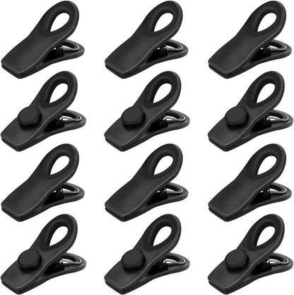 Chip Clips, Magnetic Bag Clips with Air Tight Seal for Food Storage, 12 Pieces, Neutral Color