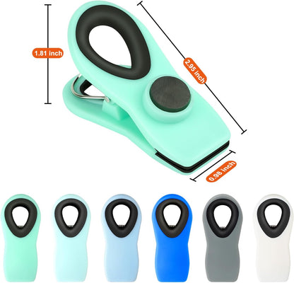 Chip Clips, Magnetic Bag Clips with Air Tight Seal for Food Storage, 12 Pieces, Neutral Color