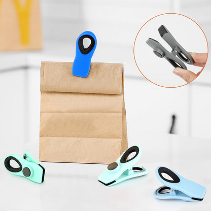 Chip Clips, Magnetic Bag Clips with Air Tight Seal for Food Storage, 12 Pieces, Neutral Color