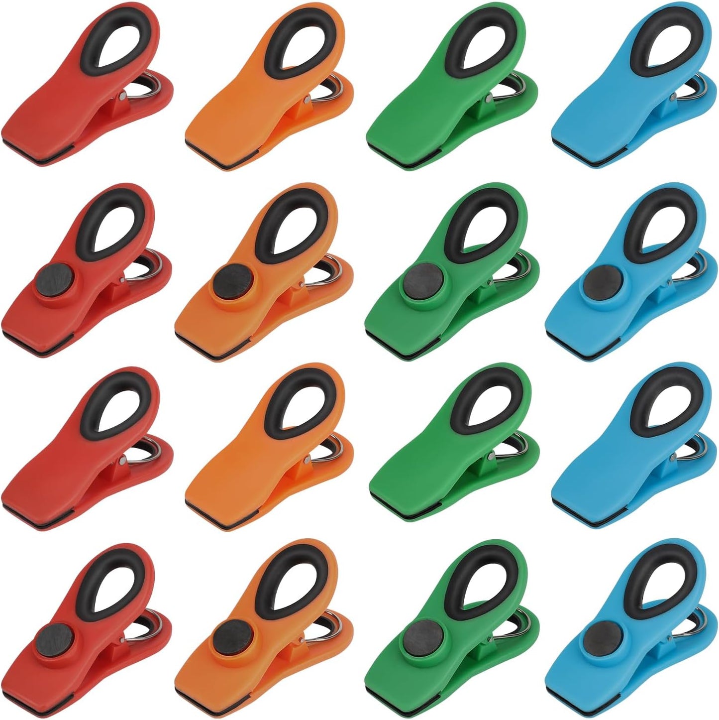 Chip Clips, Magnetic Bag Clips with Air Tight Seal for Food Storage, 12 Pieces, Neutral Color