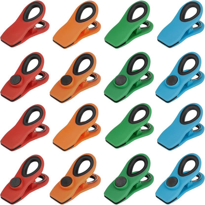 Chip Clips, Magnetic Bag Clips with Air Tight Seal for Food Storage, 12 Pieces, Neutral Color