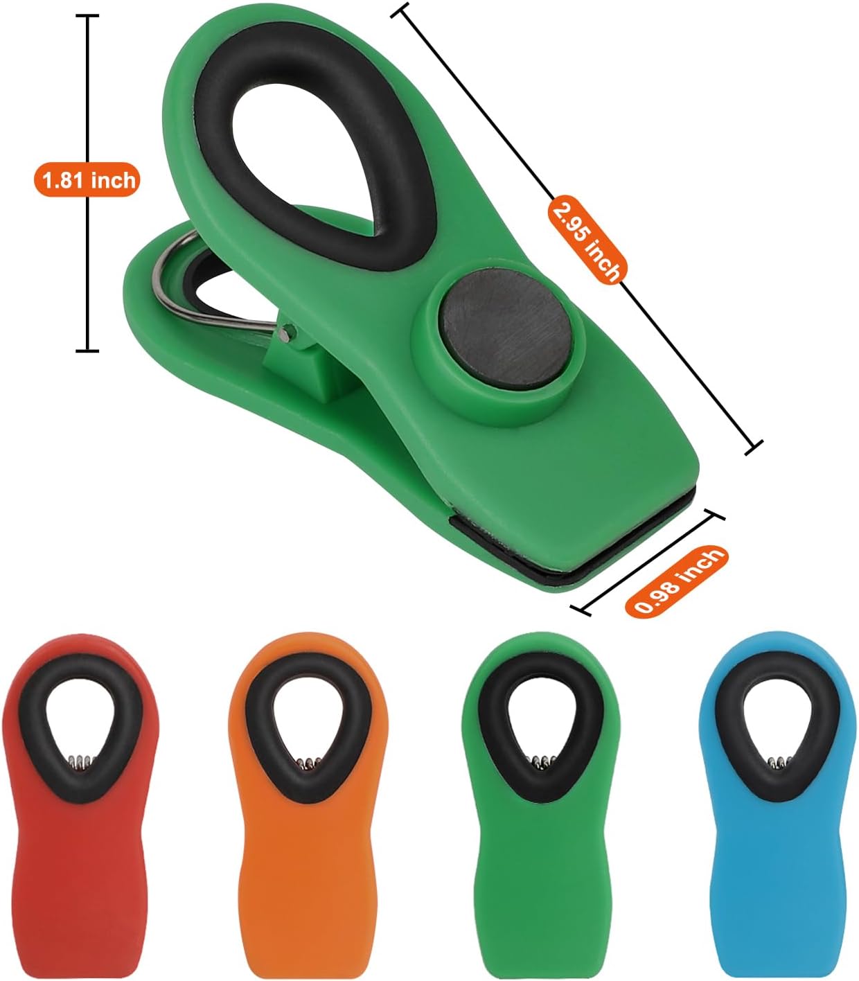 Chip Clips, Magnetic Bag Clips with Air Tight Seal for Food Storage, 12 Pieces, Neutral Color