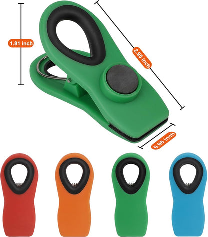 Chip Clips, Magnetic Bag Clips with Air Tight Seal for Food Storage, 12 Pieces, Neutral Color