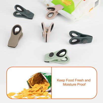 Chip Clips, Magnetic Bag Clips with Air Tight Seal for Food Storage, 12 Pieces, Neutral Color