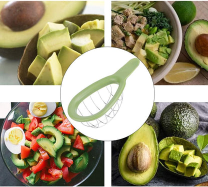 Avocado Cutter, Avocado Cube Maker | Fruit Avocado Slicer Tool, Cuber Dicer Tool, Cool Kitchen Gadgets, Stainless Steel Cutter Peeler Pitter