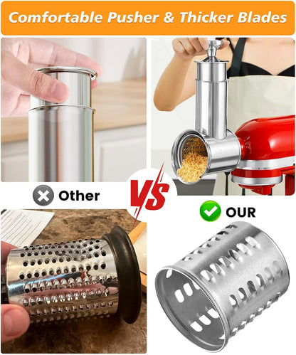 FavroKit Fresh Prep. Cheese Grater Attachment for KitchenAid Stand Mixers