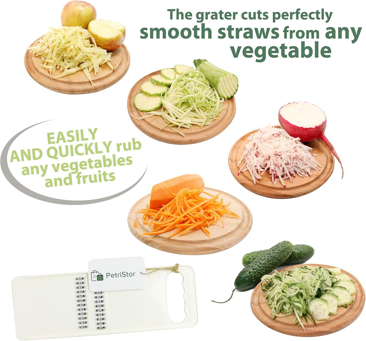KOREAN CARROT GRATER SALAD White - GRATER SLICER - Chopper Vegetable - Knife Korean Carrot - Slicer Kitchen Food - Slicer Carrot - Mandoline Slicer for Kitchen - Slicer GRATER KOREAN
