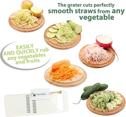 KOREAN CARROT GRATER SALAD White - GRATER SLICER - Chopper Vegetable - Knife Korean Carrot - Slicer Kitchen Food - Slicer Carrot - Mandoline Slicer for Kitchen - Slicer GRATER KOREAN
