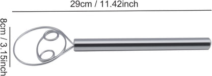 1Pcs Dough Whisk Stainless Steel Dough Mixer Hand Tool