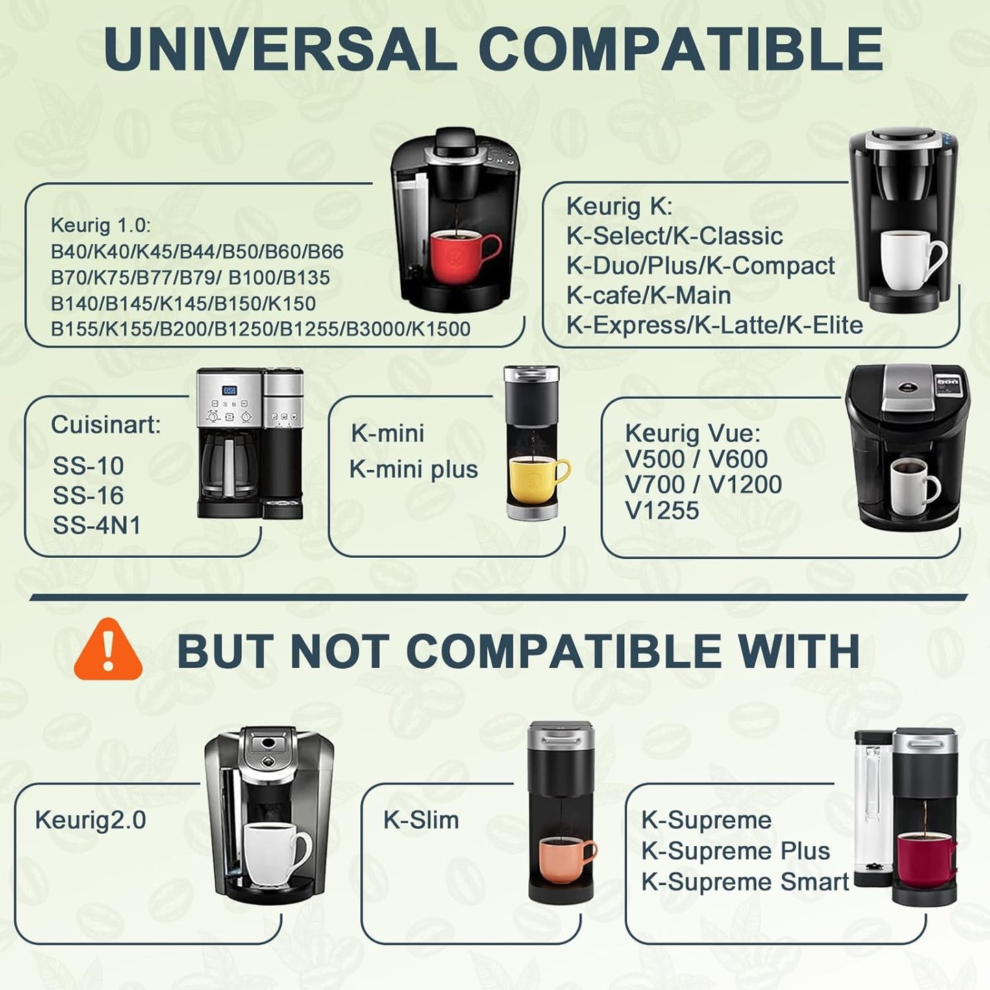 2 Pack Reusable K Cup for Keurig 1.0, Stainless Steel Reusable K Cups for Keurig 1 Prong Coffee Maker K Cup Reusable Coffee Pods with Heat Resistant Handles and Scoop, NO BPA