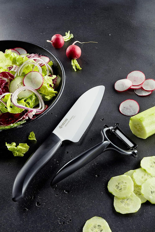 Fruit & Vegetable No-Rust, Ultra-Sharp Ceramic Y-Peeler | Ceramic Y-Peeler: Ultra-Sharp, Non-Corrosive Blade for Effortless Peeling – Ergonomic & Dishwasher Safe