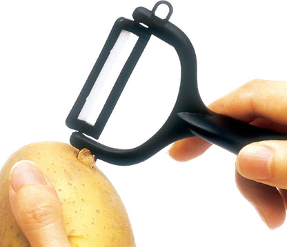 Fruit & Vegetable No-Rust, Ultra-Sharp Ceramic Y-Peeler | Ceramic Y-Peeler: Ultra-Sharp, Non-Corrosive Blade for Effortless Peeling – Ergonomic & Dishwasher Safe