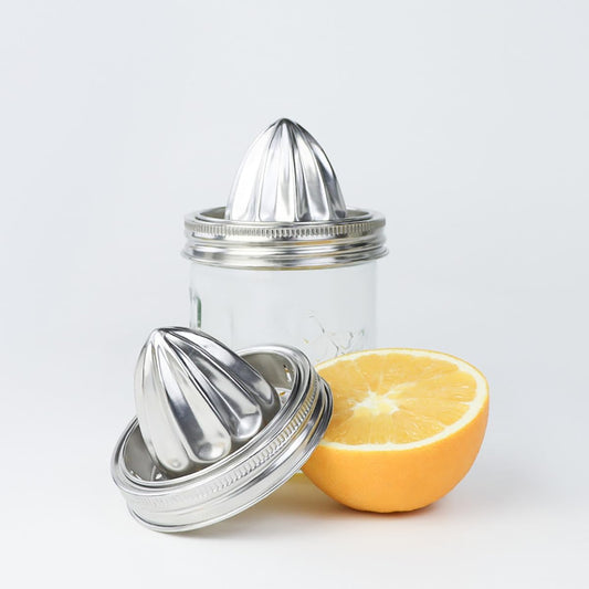 2PCS Mason Jar Stainless Steel Juicer Lid, Citrus Reamer for Wide Mouth Mason Jar Lemon Juicer Manual Citrus Juicer.