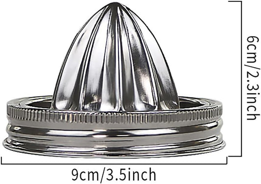 2PCS Mason Jar Stainless Steel Juicer Lid, Citrus Reamer for Wide Mouth Mason Jar Lemon Juicer Manual Citrus Juicer.