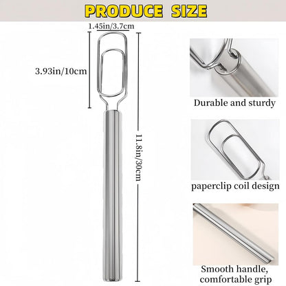 2PCS 2025 New Danish Dough Stainless Steel Bread Mixer,11.8"Stainless Steel Sourdough Starter Spatula & Dough Mixer,Bread Whisk for Cooking, Sourdough, Pizza,Pastry Baking,Easy to Clean(Silver)