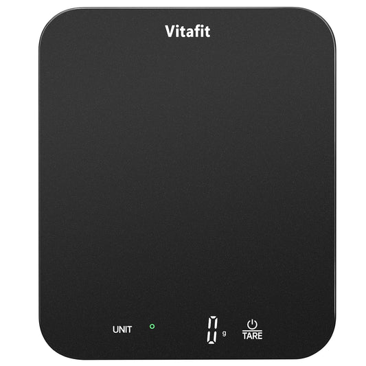 33lb/15kg Digital Food Scale in High Precision 0.1oz/1g, Our Own Kitchen Scale Professional Factory Since 2001, Kitchen Essentials for Cooking & Baking, LED, 3 AAA Battery, Spray Silver Black