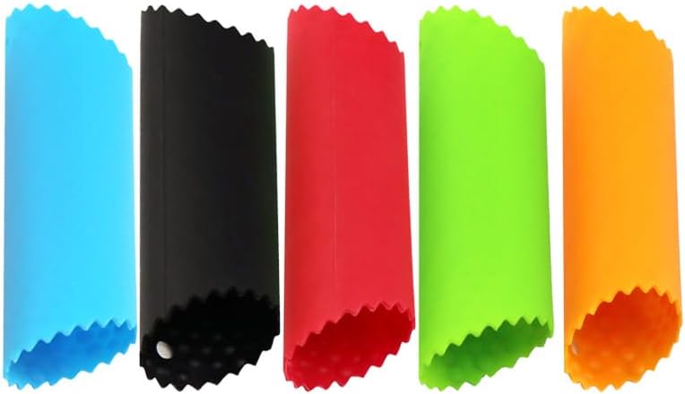 5 Pcs Silicone Garlic Peeler Tube, Garlic Peeler Skin Remover Roller - Easy-Use Kitchen Tool for Peeling Garlic