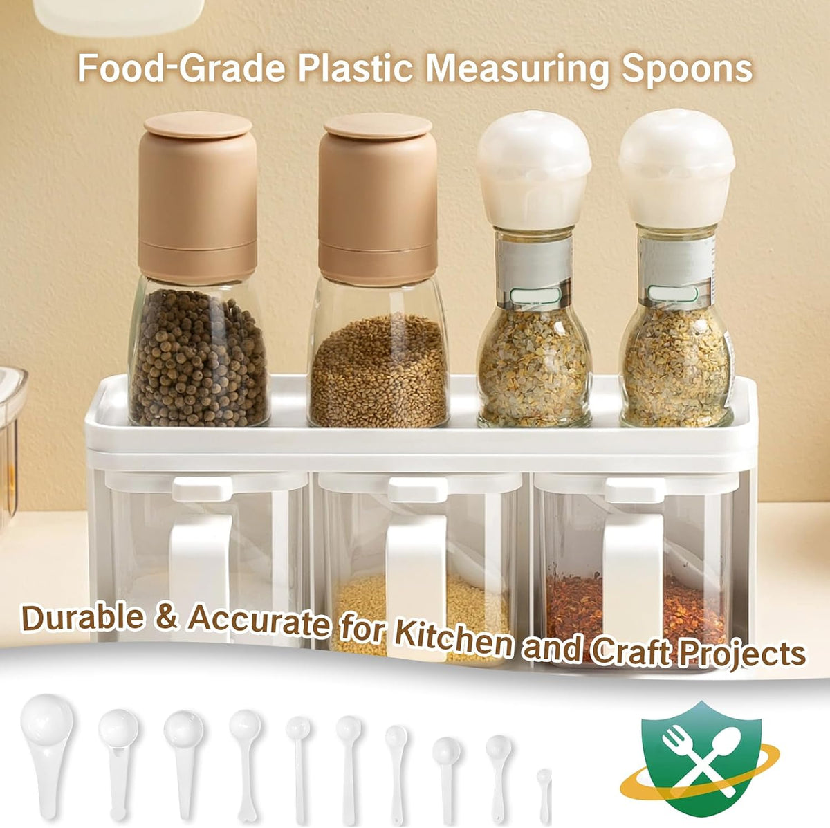 10Pcs Plastic Measuring Spoons Set Gram Cup Powder Scoops 0.25g 0.5g 1g 1.5g 2g 3g 5g 7.5g 10g 15g Adjustable Measuring Spoons for Powder Bead Coffee Spices Dry Goods