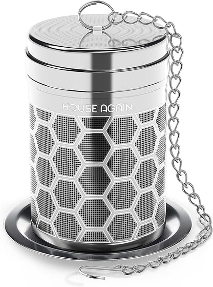 Tea Infusers, Extra Fine Mesh Tea Strainers for Loose Tea, Updated Slim Threaded Lid & 304 Stainless Steel, Filter Bags Diffusers, Loose Leaf Tea Steeper for Brew Tea Spices & Seasonings