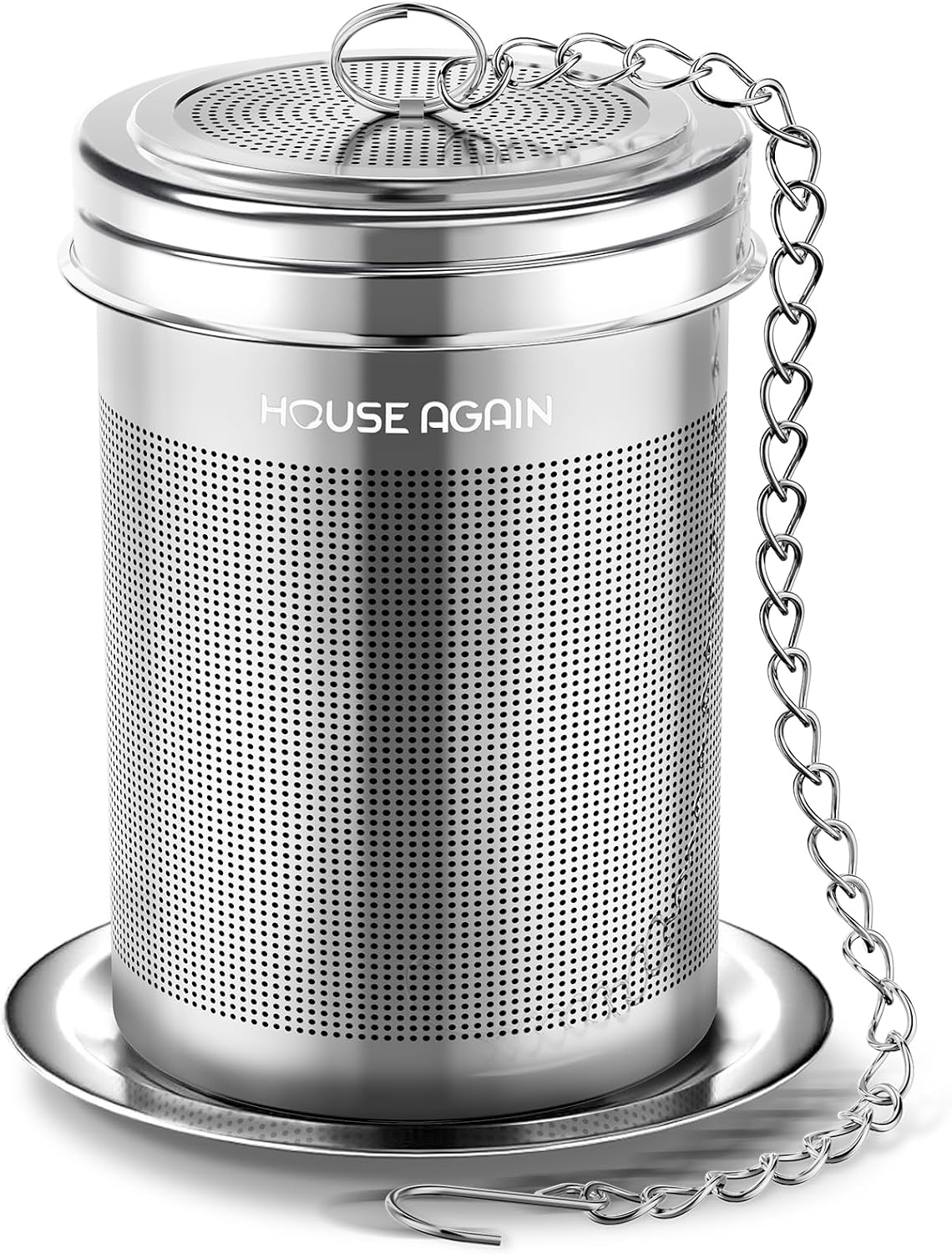 Tea Infusers, Extra Fine Mesh Tea Strainers for Loose Tea, Updated Slim Threaded Lid & 304 Stainless Steel, Filter Bags Diffusers, Loose Leaf Tea Steeper for Brew Tea Spices & Seasonings