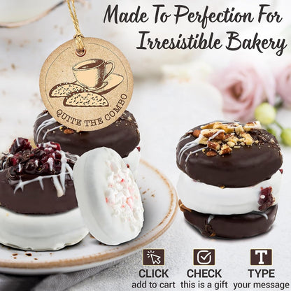 Cookies Gift Basket 12 Gourmet Chocolate Covered | Christmas Gifts for Women & Men, Mom, Dad, Grandma | Thanksgiving Food Delivery