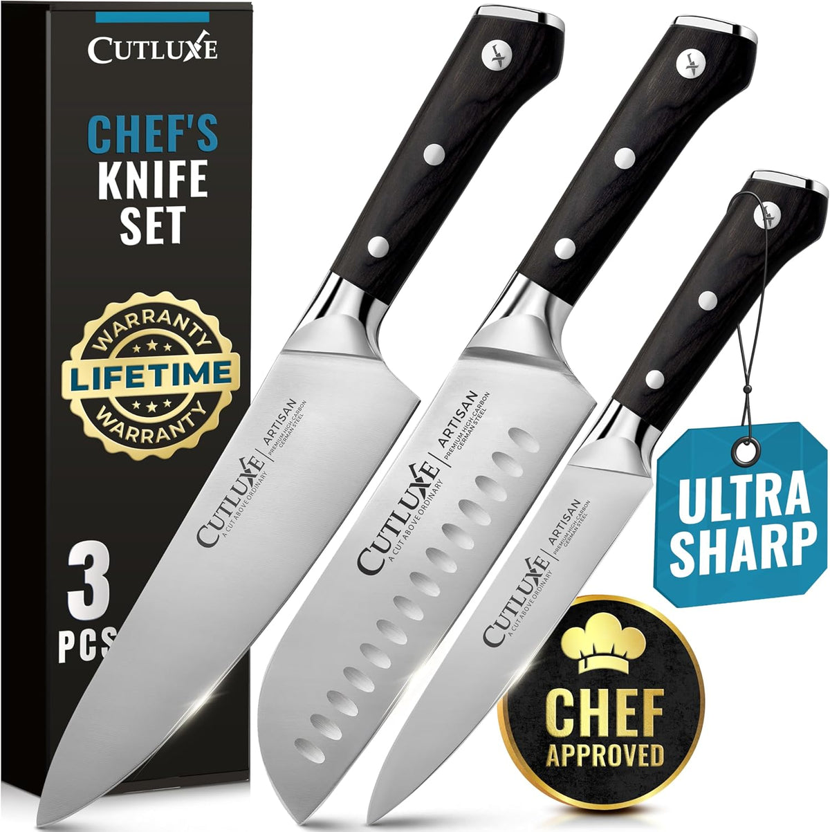 Kitchen Knives, Chef Knife Set – Razor Sharp German Steel