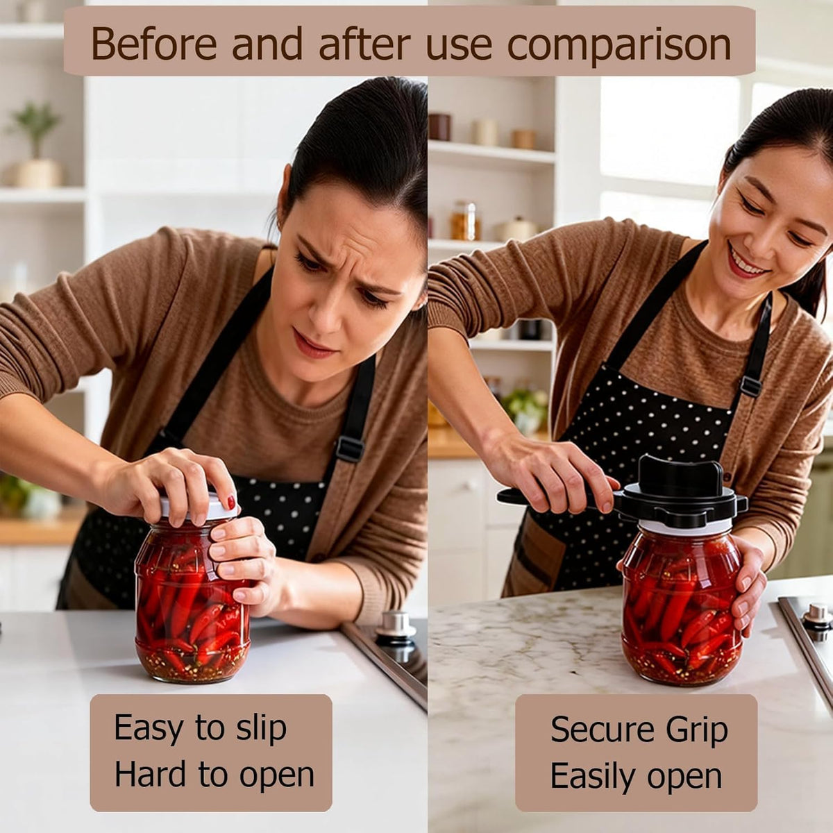 4-in-1 Jar Opener, Adjustable Jar Opener for Seniors