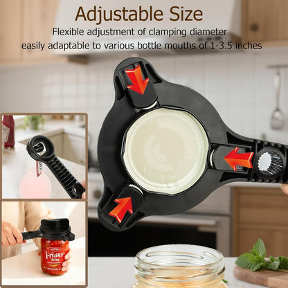 4-in-1 Jar Opener, Adjustable Jar Opener for Seniors