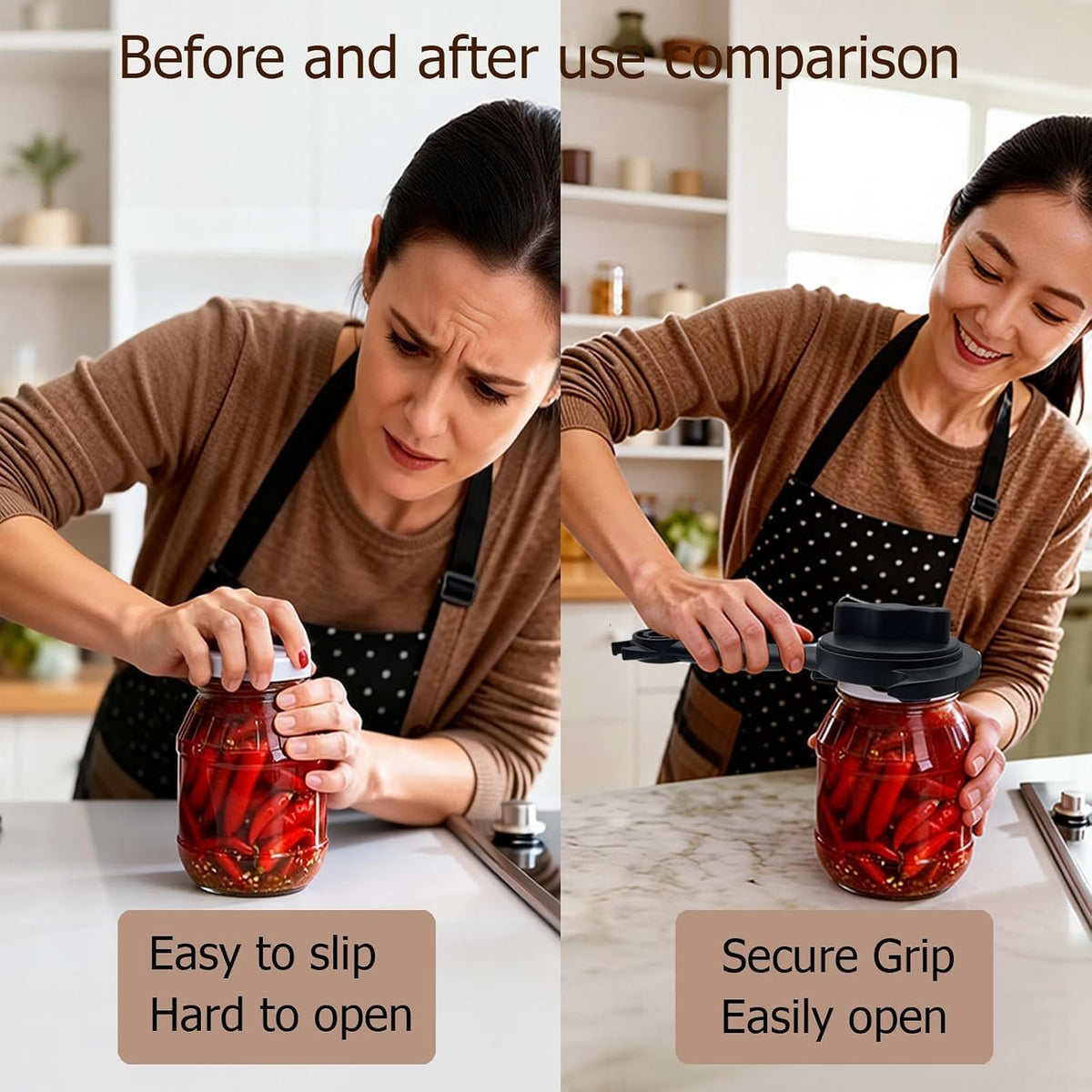 4-in-1 Jar Opener, Adjustable Jar Opener for Seniors