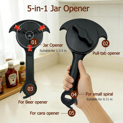4-in-1 Jar Opener, Adjustable Jar Opener for Seniors