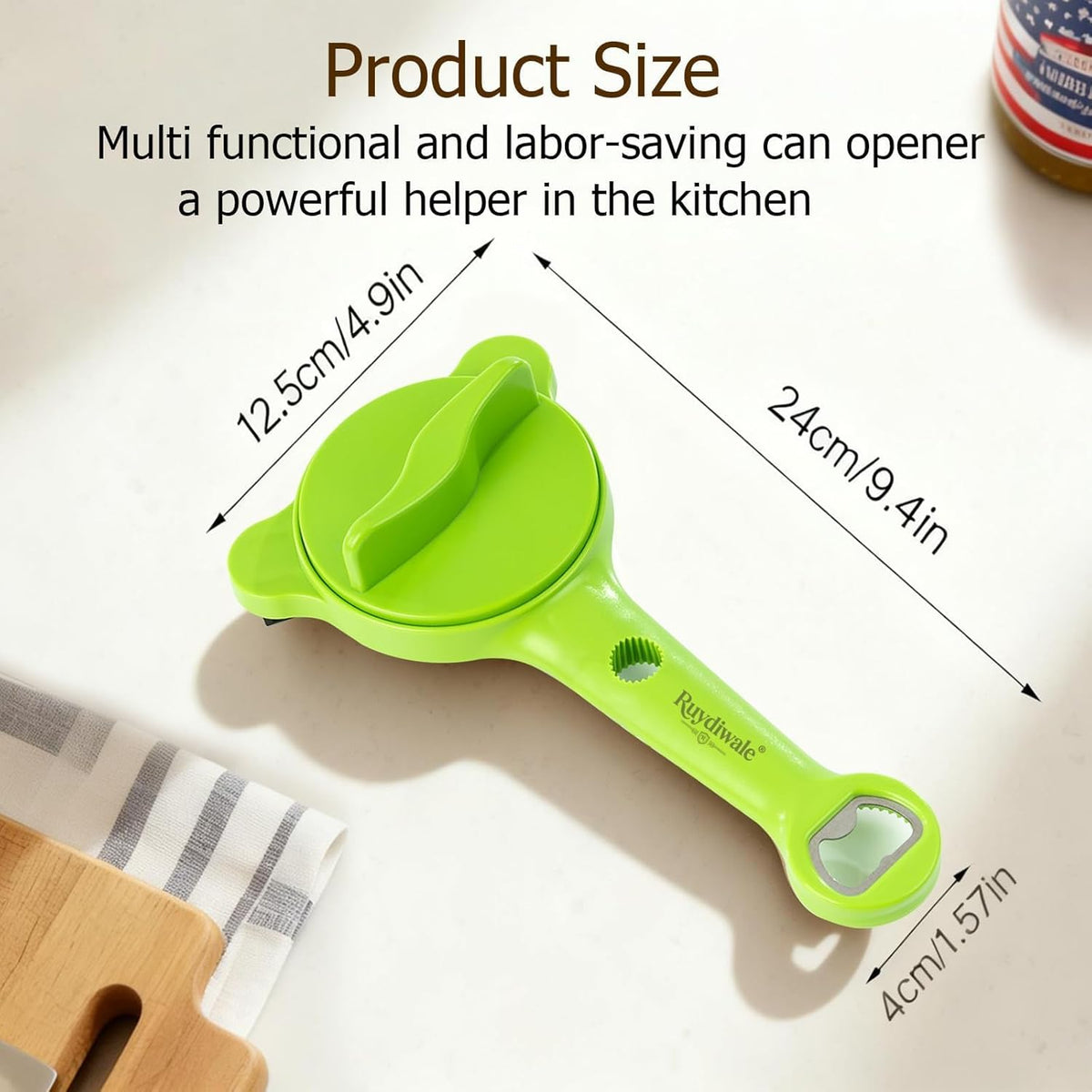4-in-1 Jar Opener, Adjustable Jar Opener for Seniors
