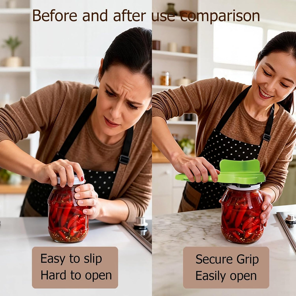 4-in-1 Jar Opener, Adjustable Jar Opener for Seniors