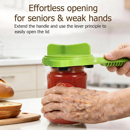 4-in-1 Jar Opener, Adjustable Jar Opener for Seniors