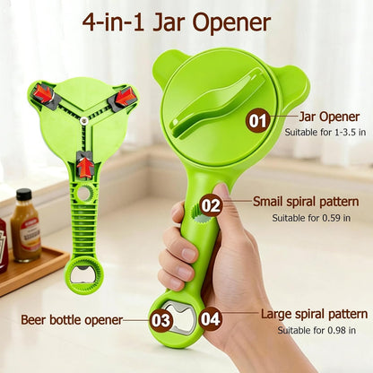4-in-1 Jar Opener, Adjustable Jar Opener for Seniors