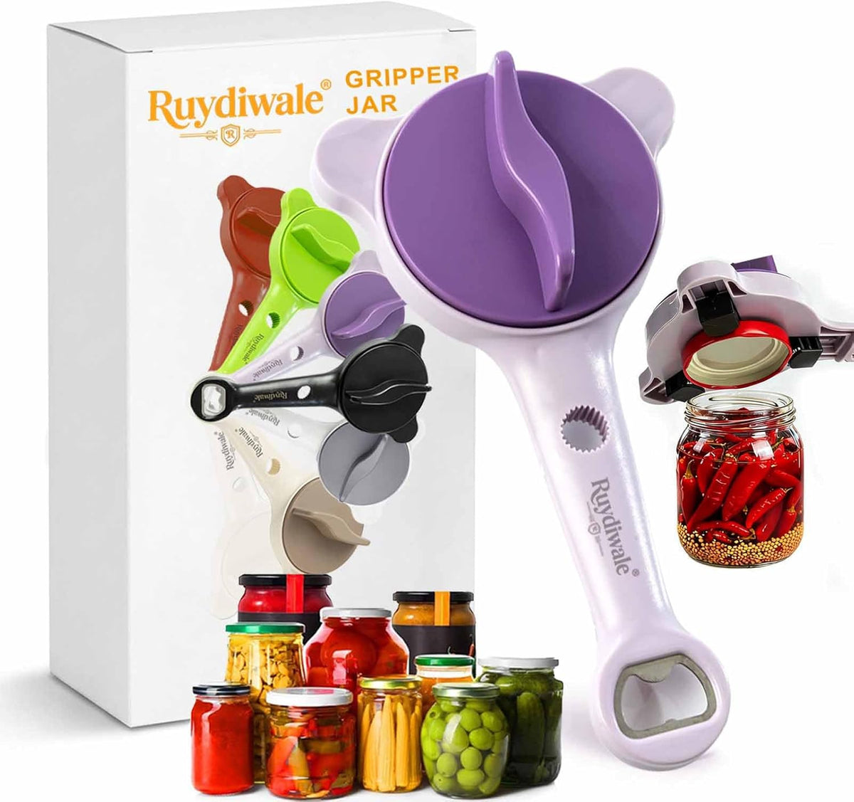 4-in-1 Jar Opener, Adjustable Jar Opener for Seniors