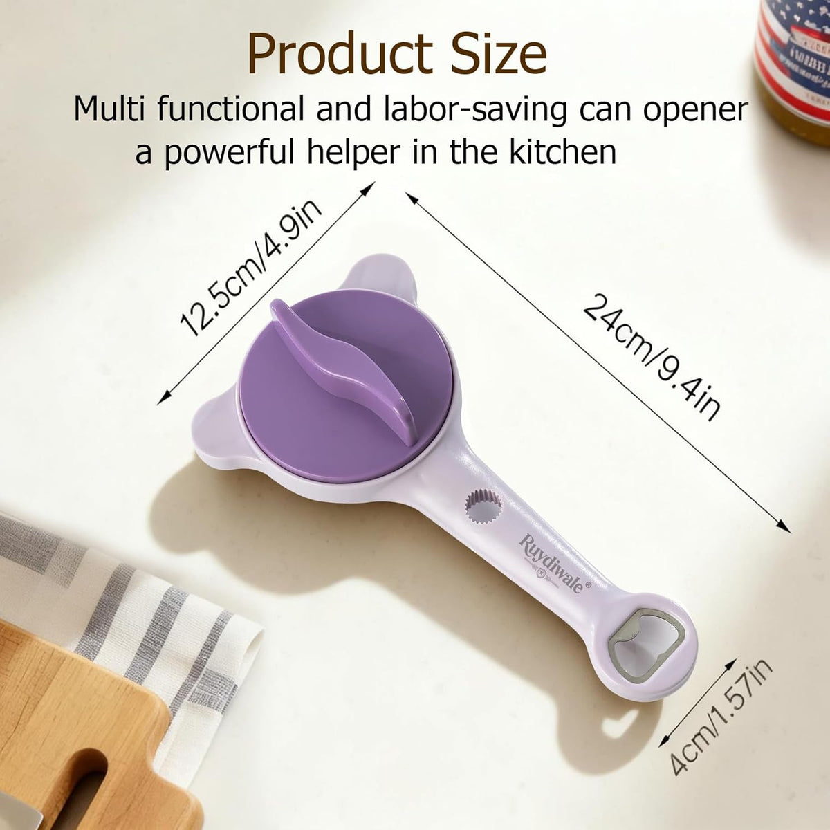 4-in-1 Jar Opener, Adjustable Jar Opener for Seniors