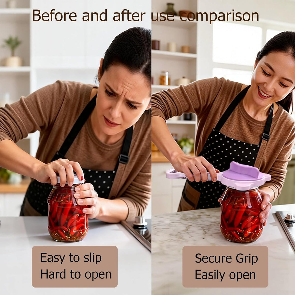 4-in-1 Jar Opener, Adjustable Jar Opener for Seniors