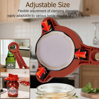 4-in-1 Jar Opener, Adjustable Jar Opener for Seniors