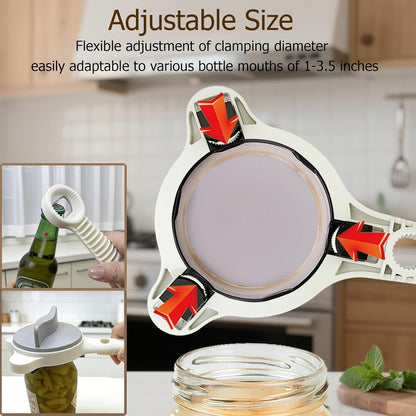 4-in-1 Jar Opener, Adjustable Jar Opener for Seniors
