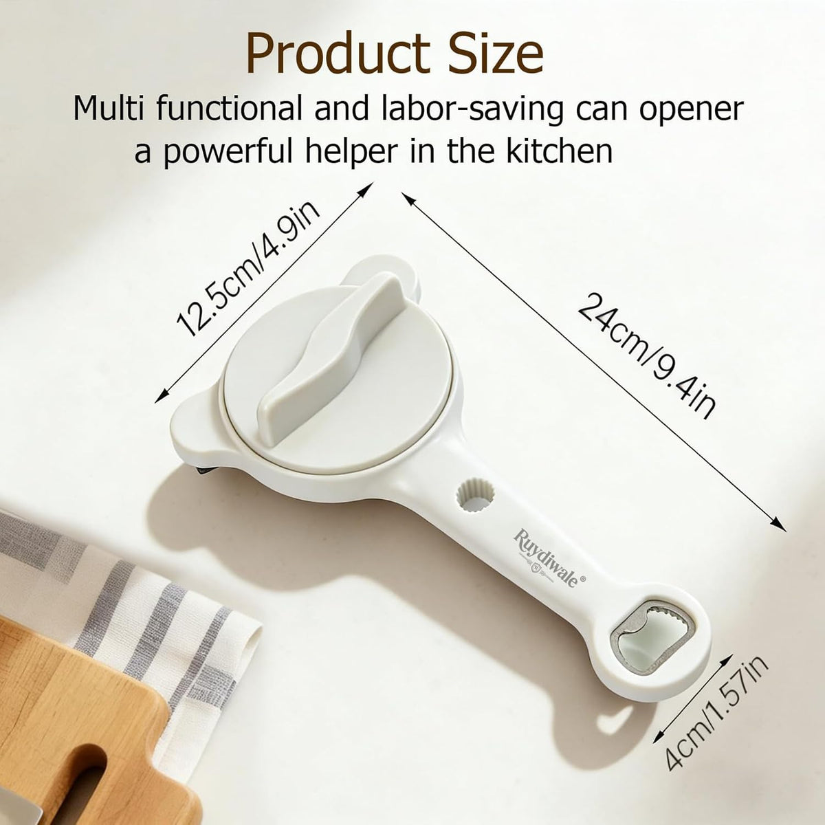 4-in-1 Jar Opener, Adjustable Jar Opener for Seniors
