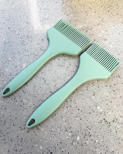 2Pcs Silicone Basting Pastry Brush - Heat Resistant Cooking Brushes Food Brush for Oil, Sauce, BBQ, Baking Outdoor Grill Dishwasher Safe – Green