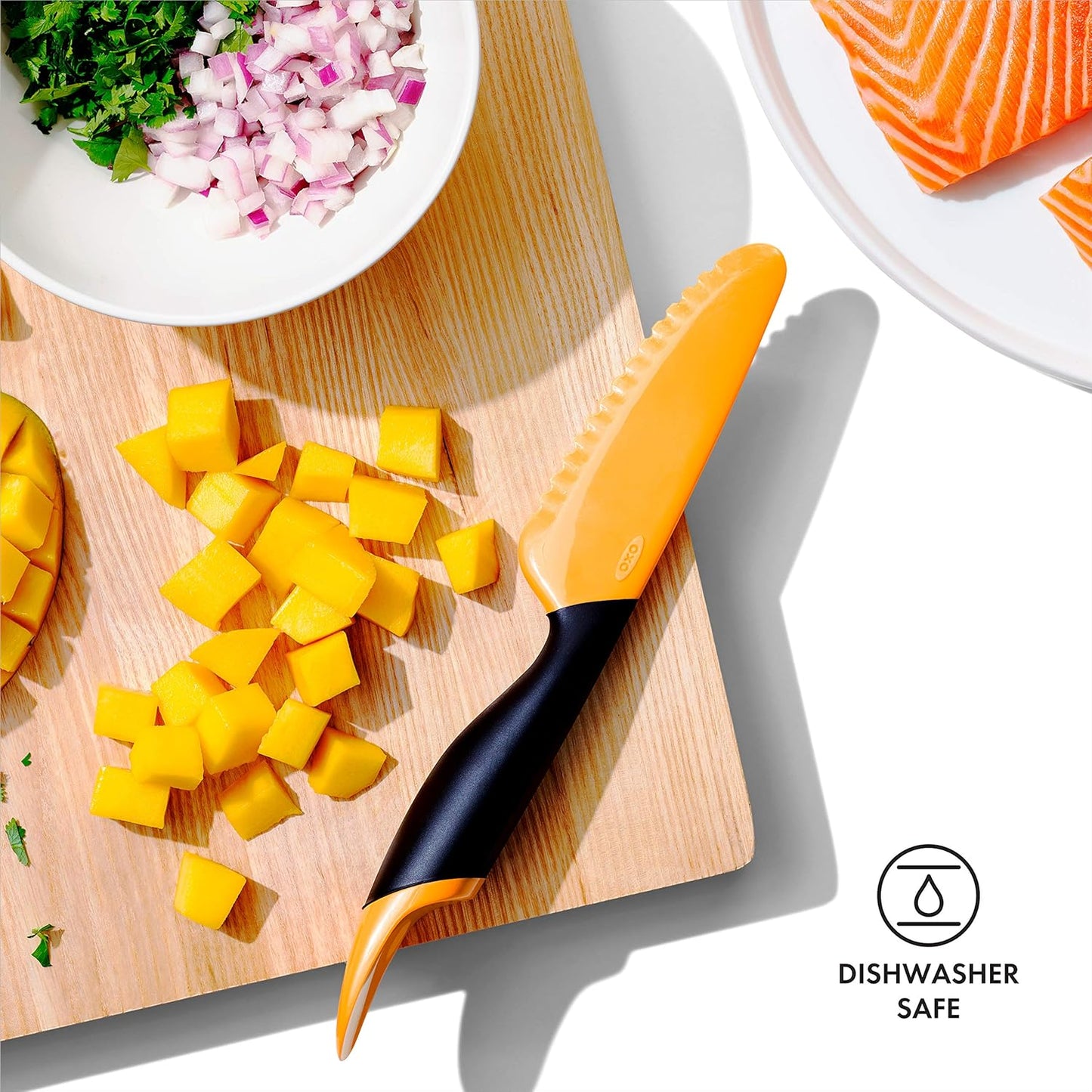 OXO Good Grips Mango Slicer with Scoop,Orange 1 x 1.5 x 7"
