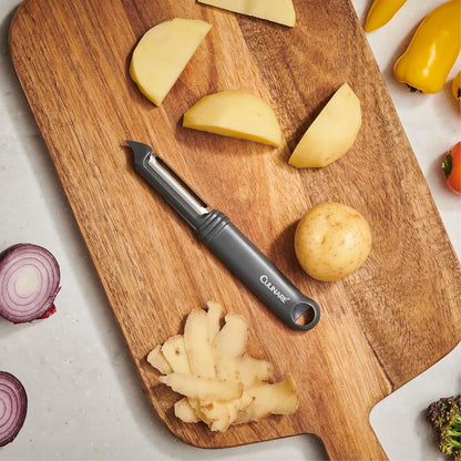 Culinare Swivel Peeler, Grey, Plastic/Stainless Steel, Manual Potato/Vegetable/Fruit Peeler, Moves Over Contours for Fast Peeling, Dishwasher Safe