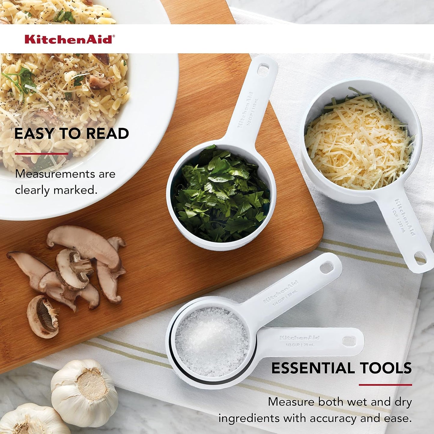KitchenAid Universal Measuring Cup Set, 4-Piece, Pistachio