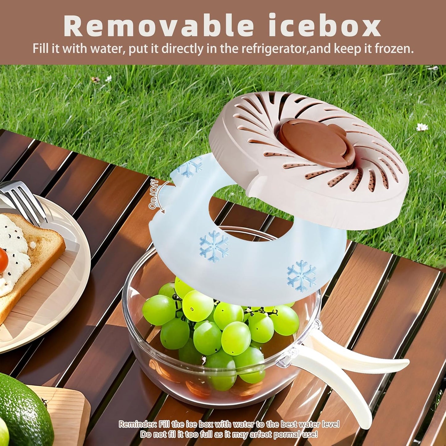 New Upgrade Fruit Washing Bowl with Strainer,3 in 1 Multipurpose Drain Basket with Lid & Ice Box,Foldable Handle Fruit Strainer,Fruit Washer Perfect for Fridge Storage and Outdoor Picnics(1 QT)