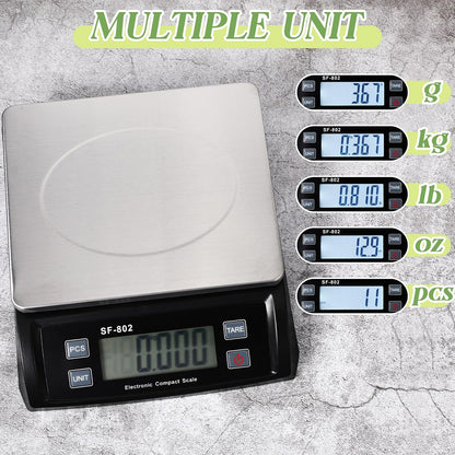 Large Digital Kitchen Scale 66LB 30kg Commercial Food Scale, Silver