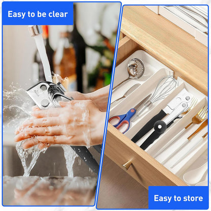 Anti-slip Stainless Steel Hand-cranked Can Opener, Manual Heavy-duty with Sharp Blade and Smooth Edge Cutting, Comfortable Extra-long Handle and Large Knob, Easy-to-Use Large Handheld Can Opener