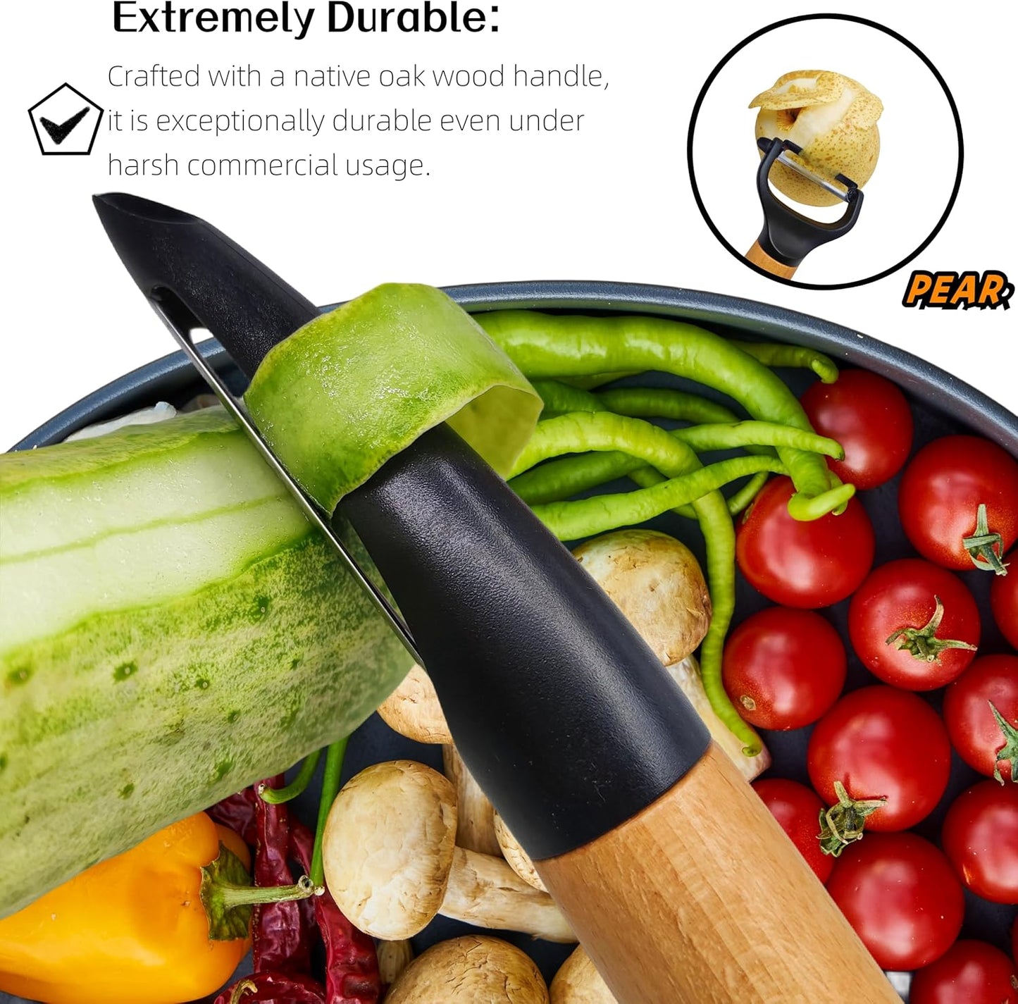Trez Treamer 6-Pack Vegetable Peeler for Kitchen，Y Peeler Stainless Steel Potato Peeler Set for Apple Veggie Carrot Fruit Zucchini Cucumber Safe Peelers Bulk with Non-Slip Handle (P)