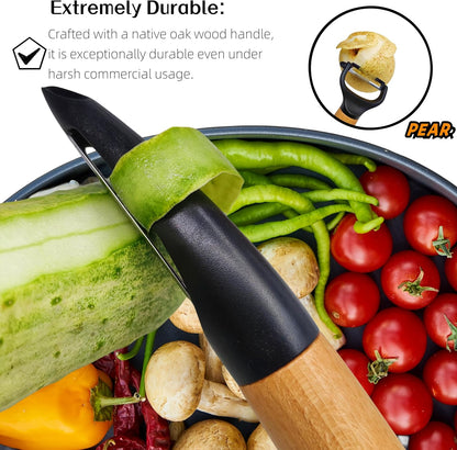 Trez Treamer 6-Pack Vegetable Peeler for Kitchen，Y Peeler Stainless Steel Potato Peeler Set for Apple Veggie Carrot Fruit Zucchini Cucumber Safe Peelers Bulk with Non-Slip Handle (P)