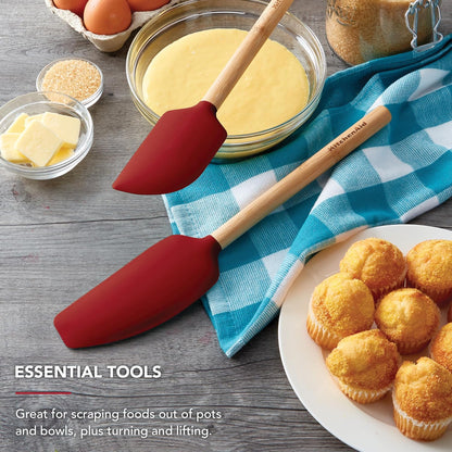 KitchenAid Bamboo Spatula Set, 2-Piece, Aqua Sky